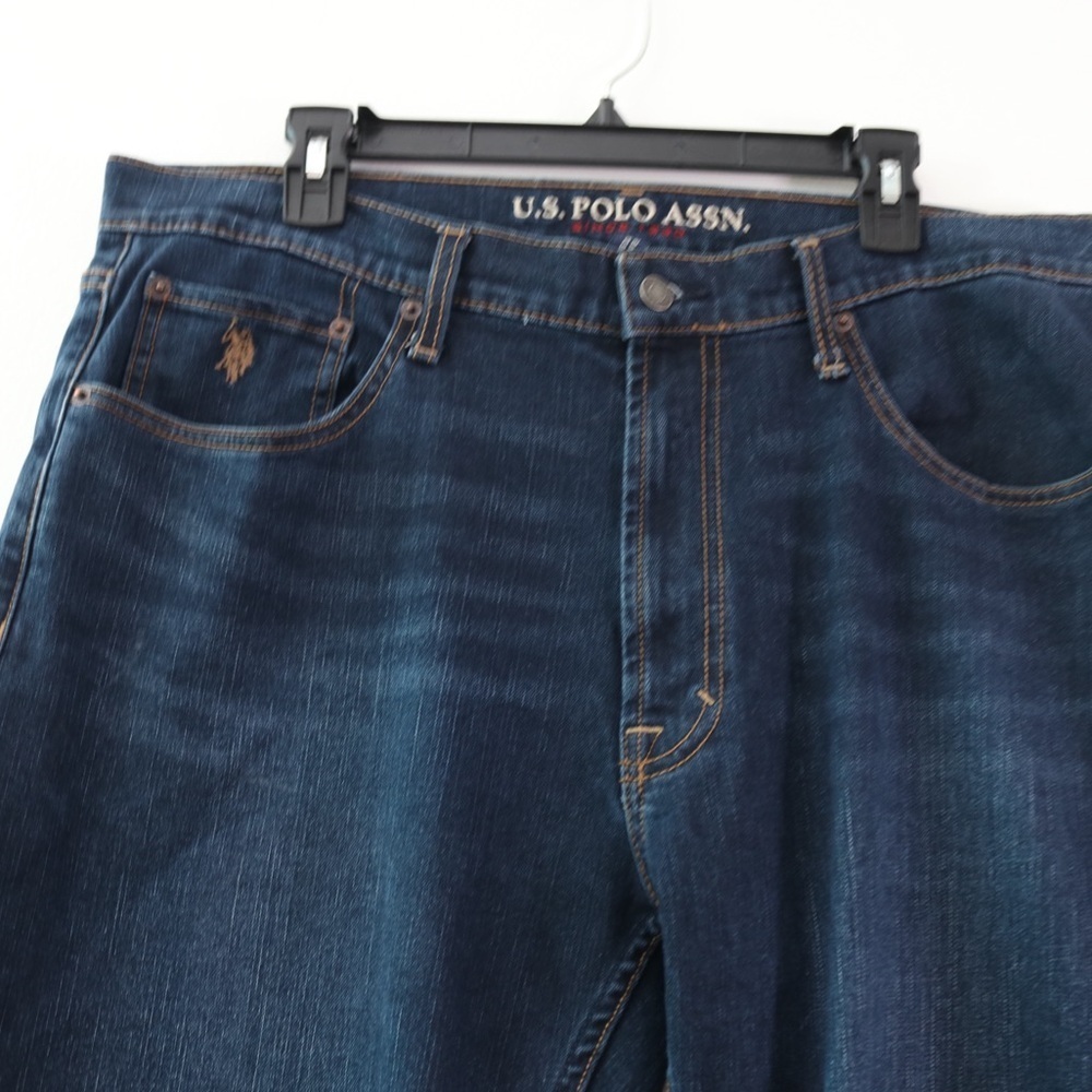 U.S. Polo Assn. Men's Dark Blue Straight Jeans Sz W 36 L30 - Picture 3 of 8